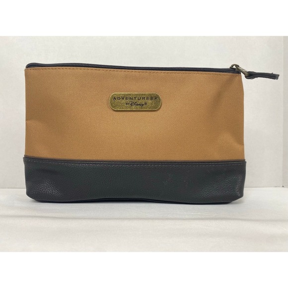 Disney Other - Adventures by Disney Collection Zipper Pouch Travel Cosmetic Bag Tan Black